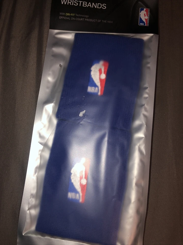 Muñequeras Nike Elite Dri Fit NBA Real Azul Baloncesto Muñequera Foto 3 de 4