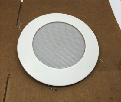 6'' RECESSED CAN LIGHT SHOWER TRIM GLASS MILKY FROSTED ALBALITE LENS WHITE - NEW!