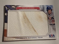 2013 Panini USA Baseball Collegiate National Jumbo Dirt Patch /49 Taylor Sparks