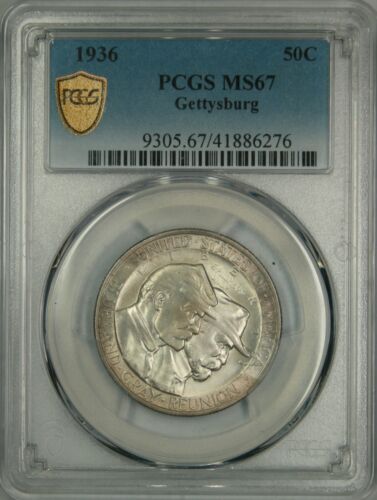 1936 Gettysburg Commem Half Dollar PCGS MS67 - Picture 3 of 3
