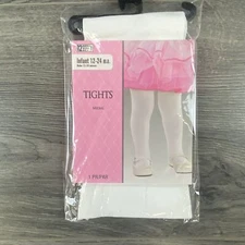 White Infant Tights Dress Up Fancy Church Infant 12-24 months Amscan