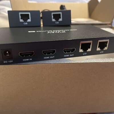 PW-HT226P2 1X2 1080P HDMI Extender Splitter Transmission 165ft Cat5e/Cat6/Cat7