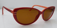 Brendle Eschenbach Red Oval Cat-Eyed Sunglasses FRAMES ONLY