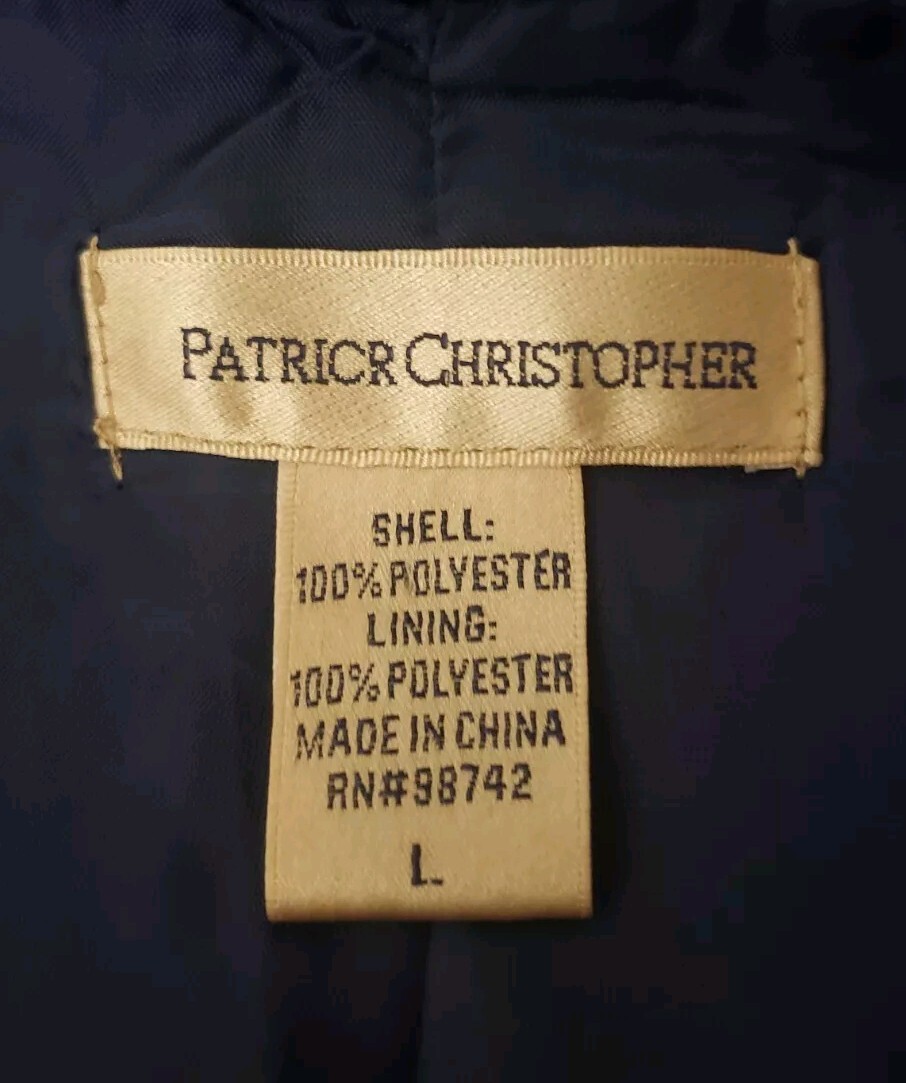 Patrick Christopher Blazer Jacket Large Open Text… - image 9