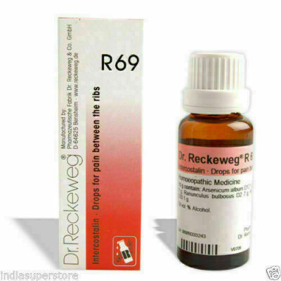 UK Stock Dr. Reckeweg R69 for Pain Between The Ribs Drops 22 ml