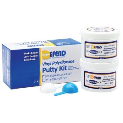 Defend Fast Set, Base & Catalyst Putty Kit - 2 x Jars 300 mL Each