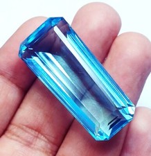 Brésilien Bleu Aigue-Marine 48.50+CT Certifié Vrac Pierre Précieuse Avec Cadeau