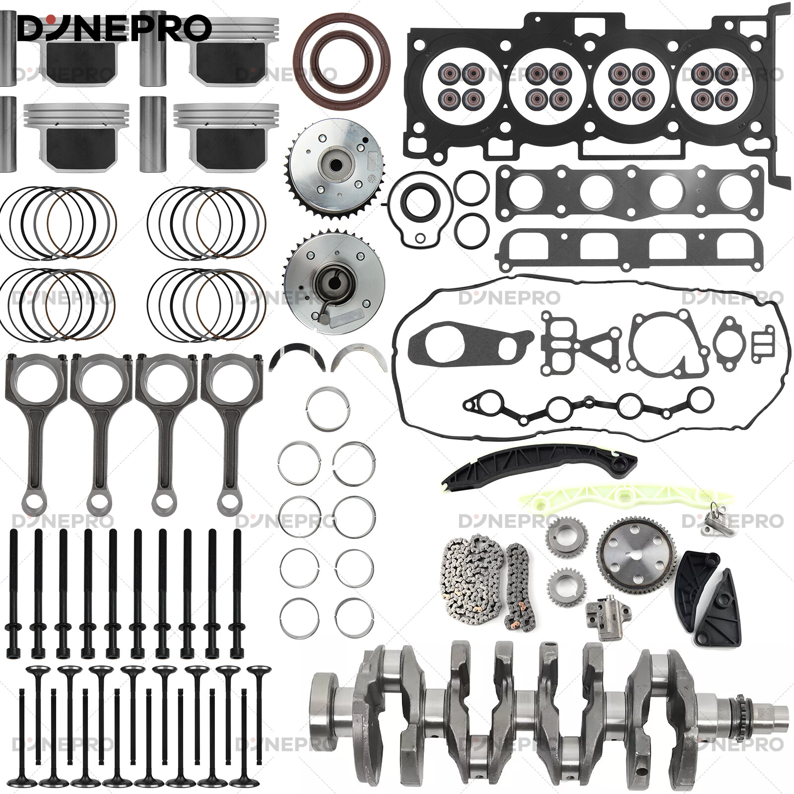 Hyundai Kia G4KC 2.4L Engine Rebuild Kit with Crankshaft & Connecting Rods