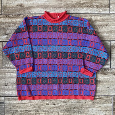 80s Vintage Oversize Sweater Stefano International Rolled Neck | eBay