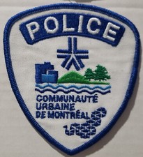 VINTAGE CANADA QUEBEC MONTREAL URBAINE CITY POLICE OFFICER UNIFORM PATCH BADGE