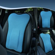 Cushion Lumbar Gel Lumbar Support for Car Auto Universal Seat Back Waist Blue