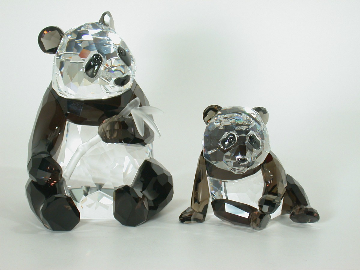 Yienate Collana Panda di Cristallo Girocollo Argento Collana di Cristallo Cuore Giallo Collana Pendente Orso Panda Catena Cuore Collana d'Amore Collana di Animali Simpatici Gioielli per Donne