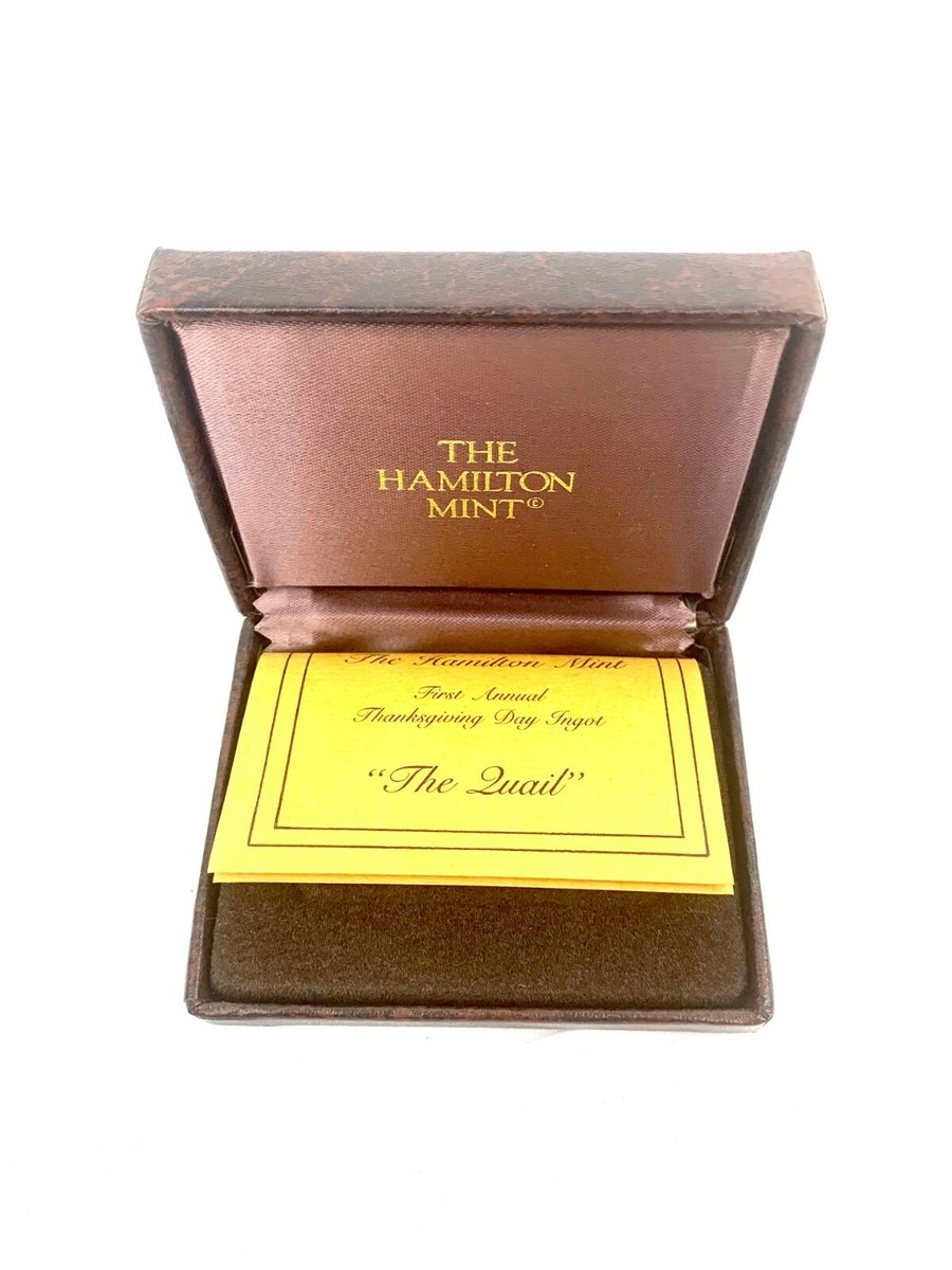 Hamilton mint 1 oz silver bar 1974 The Quail | eBay