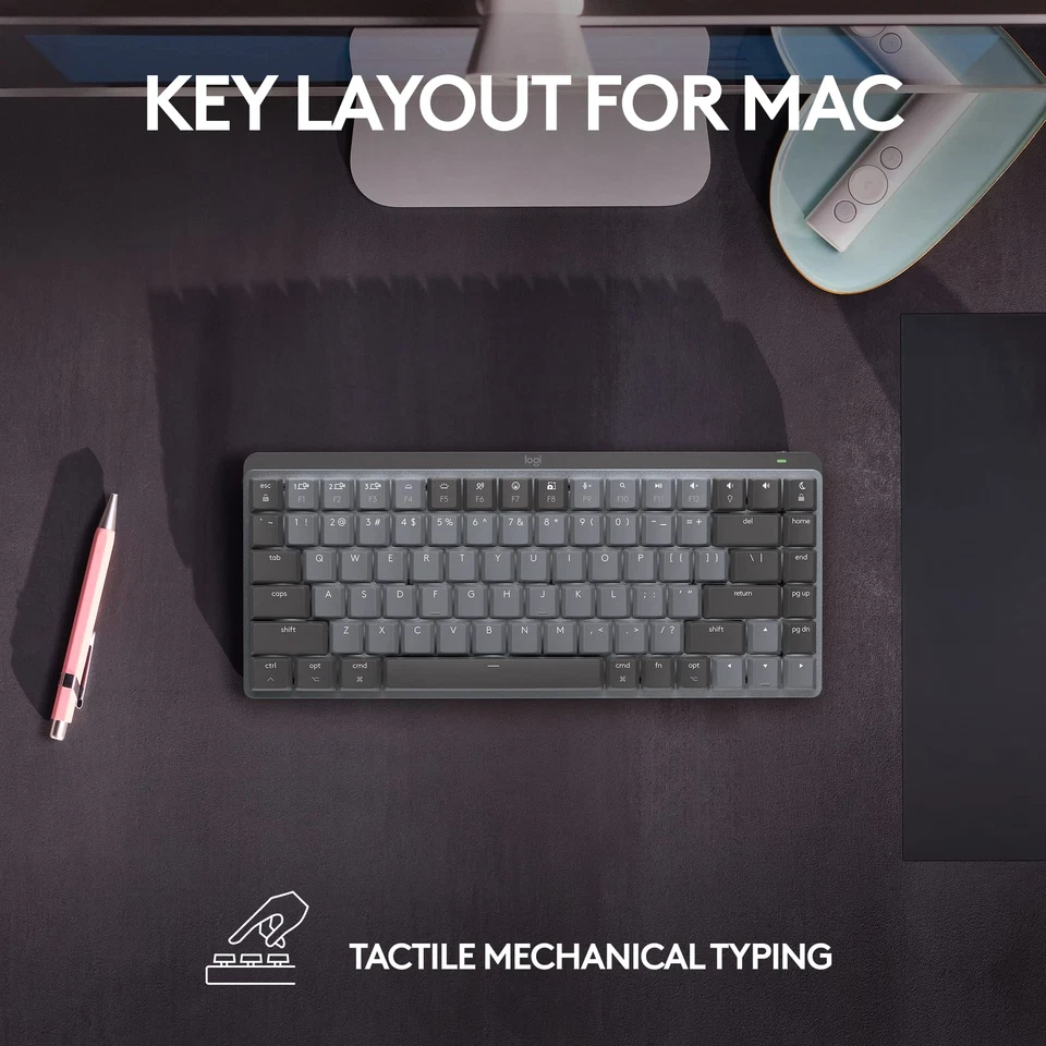 Logitech MX Mechanical Mini Wireless Keyboard for Mac – Backlit, Bluetooth - Image 2 of 4