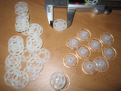10 Stück Kunststoff Transparent Annähdruckknöpfe   (DTr 20mm)10s (0,42   / Stück