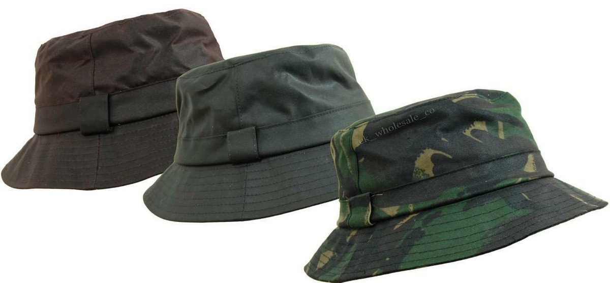 Game Safari Camo Wax Cotton Bucket Sun Hat Hunting Shooting - Main Image