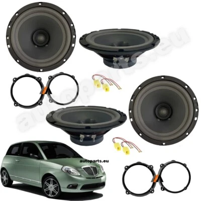 Kit 4 Casse Altoparlanti Doppio Cono Anteriori Posteriori per Lancia Ypsilon 843