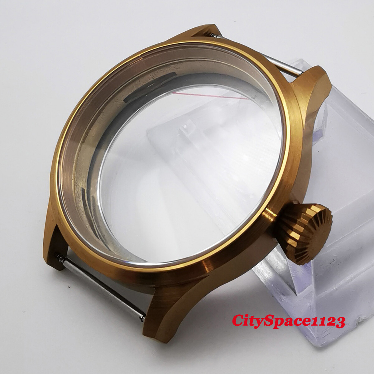 43mm Brass Watch Case Sapphire Fit st3600, ETA 6497,6498 hand