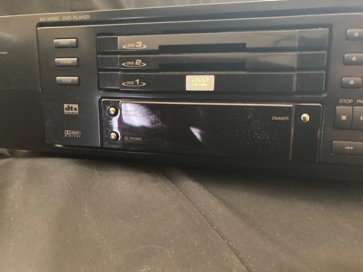 JVC XV-M565bk 3 DVD/Video CD/CD Multi Disk Player Changer | Black