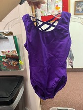 NEW WITH TAGS Motionwear Sleeveless Cross Back Leo, Style: 2166, Color: Grape,MC