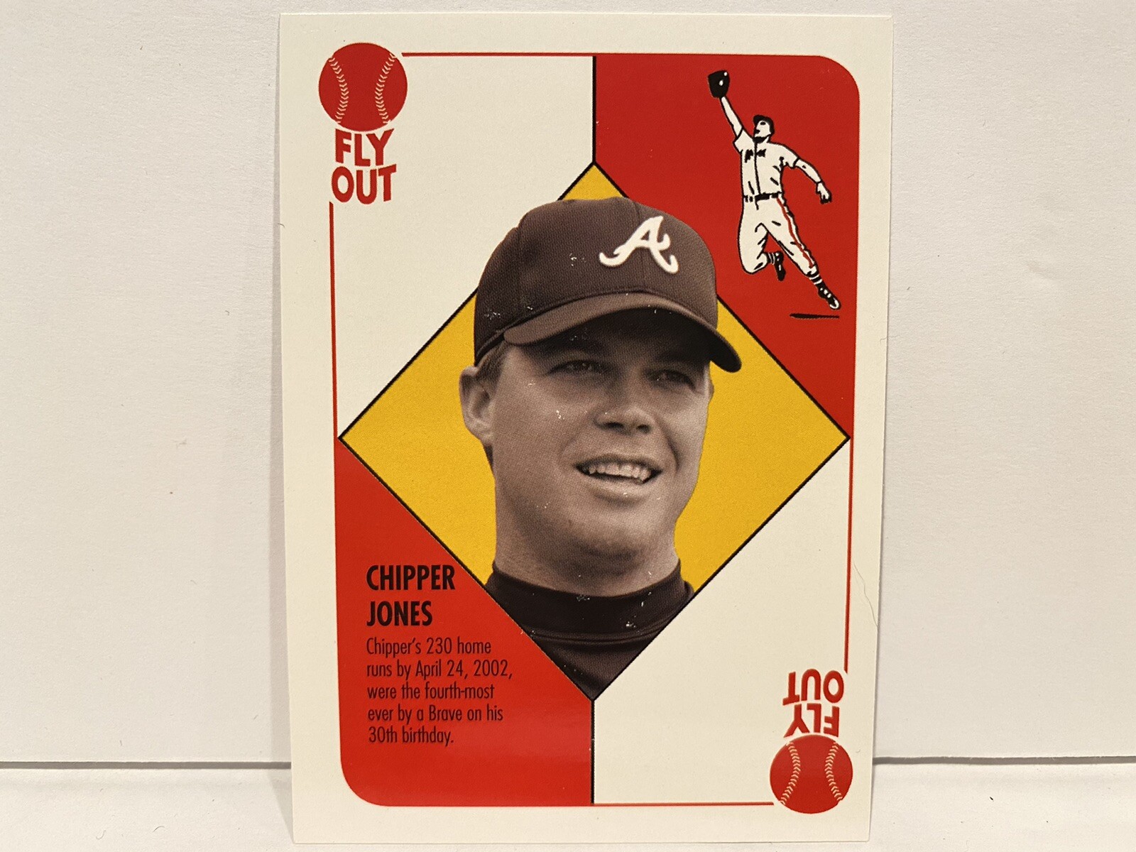 2002 Topps Fly Out Chipper Jones Atlanta Braves Baseball Card MLB RARE! |  eBay
