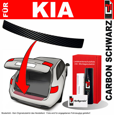 Lackschutzfolie Ladekante für Kia Carens FJ, bis 10/2006 CarbonSchwarz