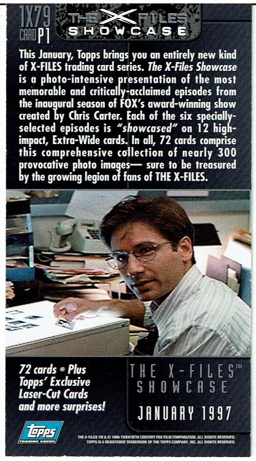 X FILES SHOWCASE PROMO CARD P1 - Image 2 of 2