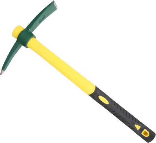 18" Steel Forged Pick Axe with Fiberglass Handle for Gardening & Camping