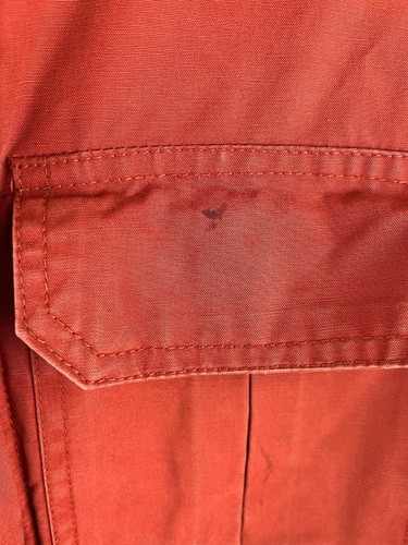 Vintage Snow Lion Orange Puffer Winter Jacket Mens Medium Full Zip Hooded Coat - Picture 8 of 16