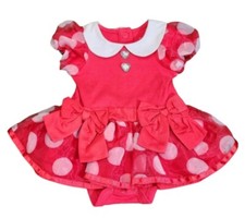 Disney Baby Minnie Mouse Red White Costume Dress Infant Size 0-3 Months