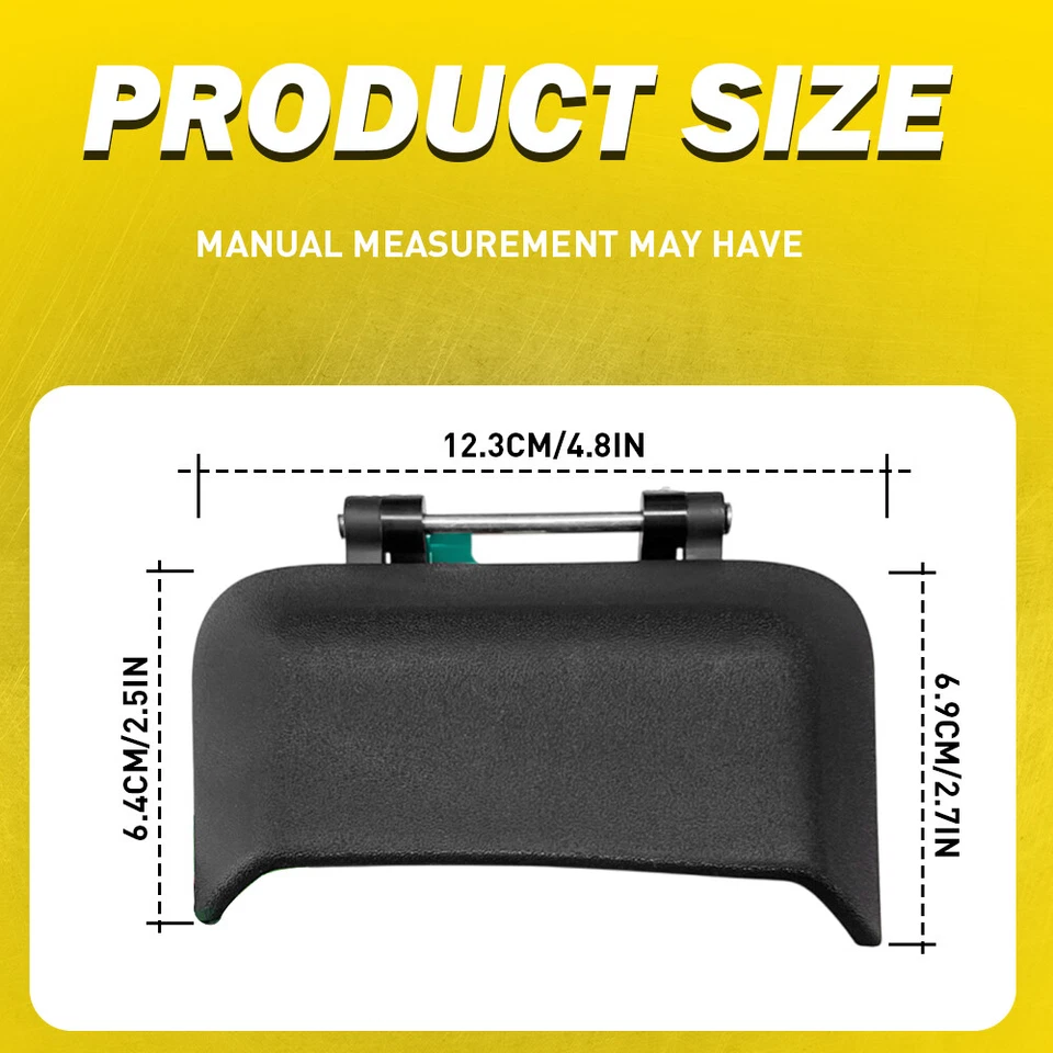 2x Maçaneta de Porta Externa Preta Traseira Lateral Esquerda e Direita Compatível com Jeep Compass 2007-2016 - Imagem 2 de 4