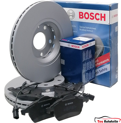2x BOSCH Bremsscheibe vorne 288mm + Bremsbeläge Audi A4 A6 Superb VW Passat B5