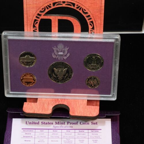 1990 Proof Set U.S. Mint Original Government Packaging OGP COA - Picture 2 of 4