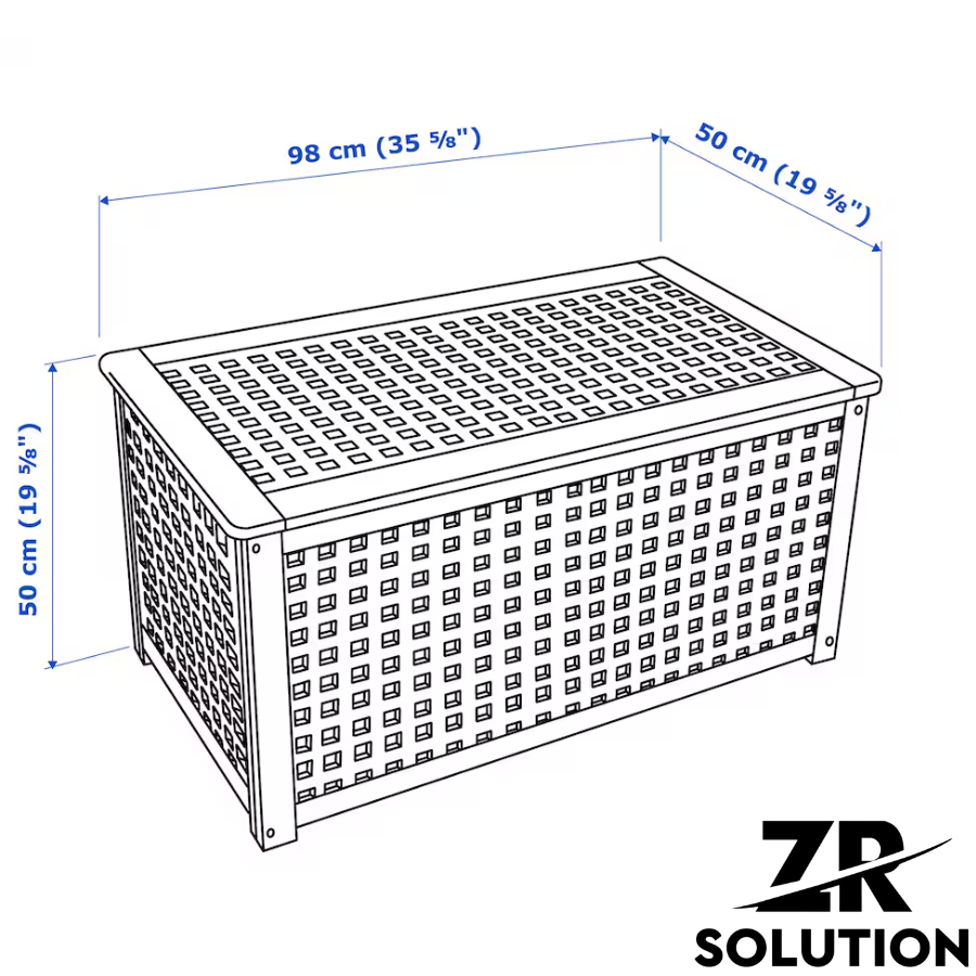 IKEA HOLホール　50×50 Brand New Ikea HOL Storage Side Table Acacia Practical