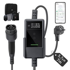 d&eacute; Typ 2 Ladekabel Schuko 3,68kW1-phasig, 7m, 6-16A EV Ladeger&auml;t m. APP WiFi
