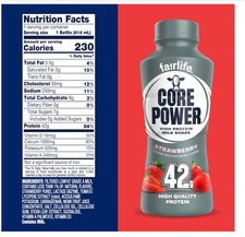 Core Power Elite Protein Shake Strawberry 42g...