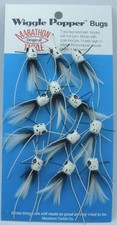 Betts 401-6-8 Marathon Bug Popper Size 6 White With Speck Pack of 12