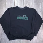 Diadora Soccer Sweatshirt Mens XL Black Vintage Crewneck Graphic Made in Canada