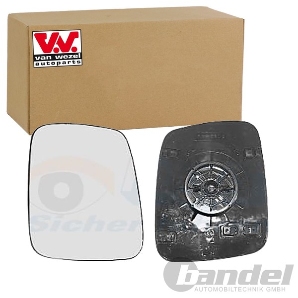 VAN Wezel Spiegelglas Konvex Unbeheizt Rechts Passend FüR VW Transporter-image