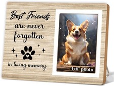 Pet Memorial Photo Frame, Dog Gifts Picture Bereavement beige