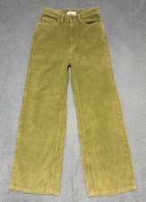 Urban Outfitters BDG High and Wide Yellow Corduroy Pants Womens Size 25