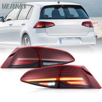 VLAND Red Laser LED Tail Lights For VW Golf 7 MK7 2014-2016 Sequential Indicator
