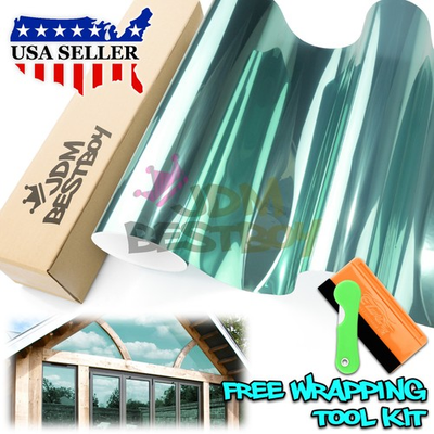 #ad Window Tint One Way Mirror Film Chrome Style UV Heat Reflective Home Office $288.88