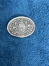 Vintage 1970s Avon Silver Tone Pewter Western Saddle Belt Buckle