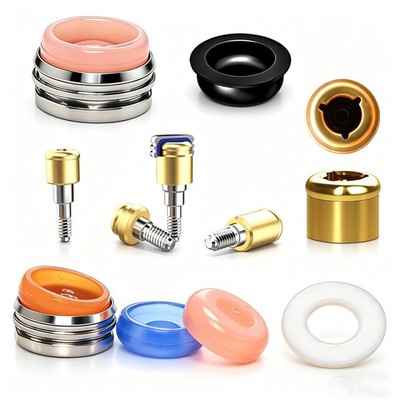 US 4Pcs Dental Locator Retention Caps 0.8/1.2/2.4lbs Extended Range Male Inserts