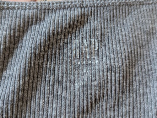 Gap Women's Sleeveless Vest Top Maternity Nursing Breastfeeding Grey XL Ribbed - Picture 4 of 9