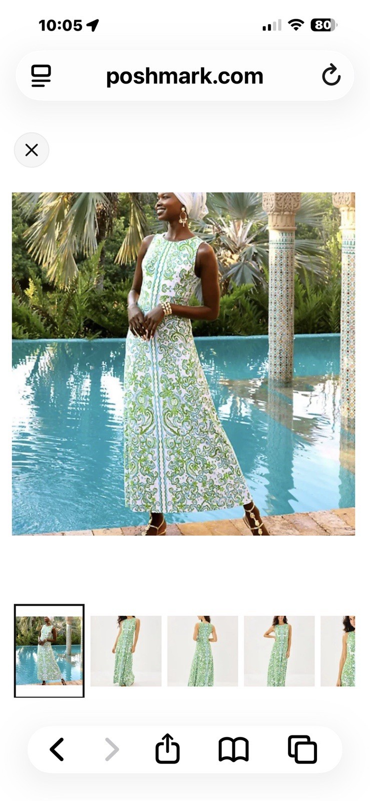 NWT $228 Lilly Pulitzer Resort White Sol Mates Knit Dress Green XSmall