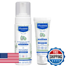 Mustela Baby Cradle Cap Skin Care Bundle - Shampoo  Cream