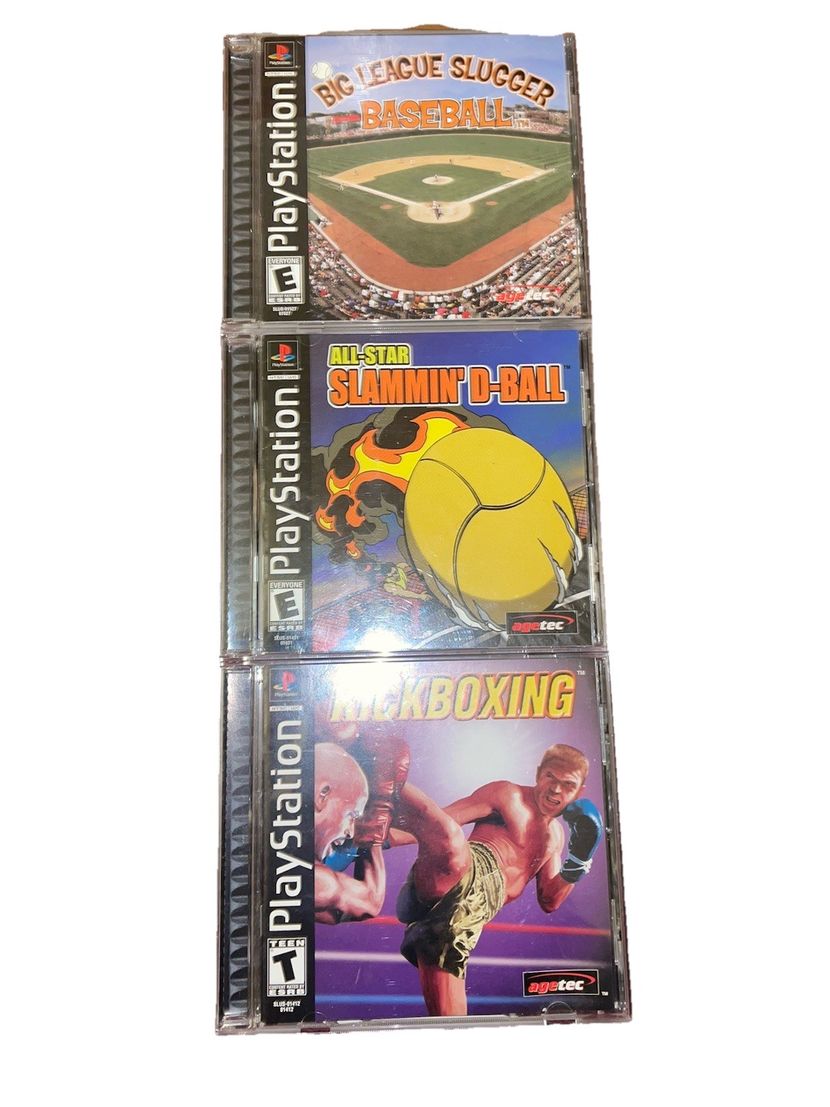 BIG LEAGUE SLUGGER/KICKBOXING/ALL-STAR SLAMIN D-BALL PS1 