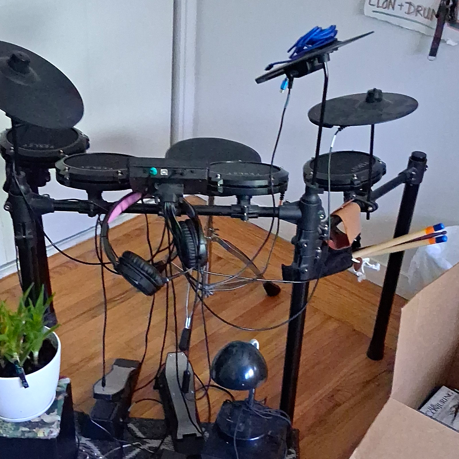 Fesley Deluxe Ed. Digital Electronic Drum Kit With SPEAKERS, 🎧, Module, Sticks